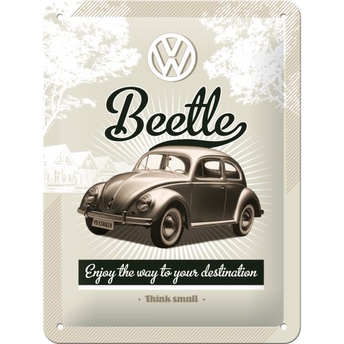 VW Volkswagen Beetle Retro Blechschild Schild 3D geprägt 15 x 20 cm *Angebot* 