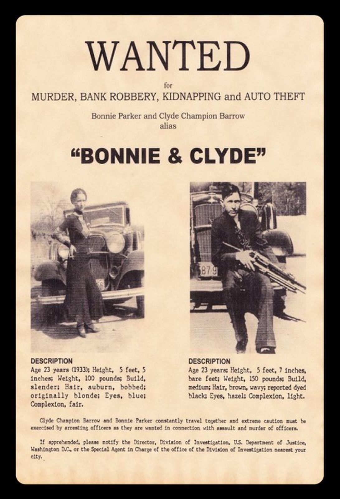 Blechschild XXL Wand Küche Bonnie und Clyde