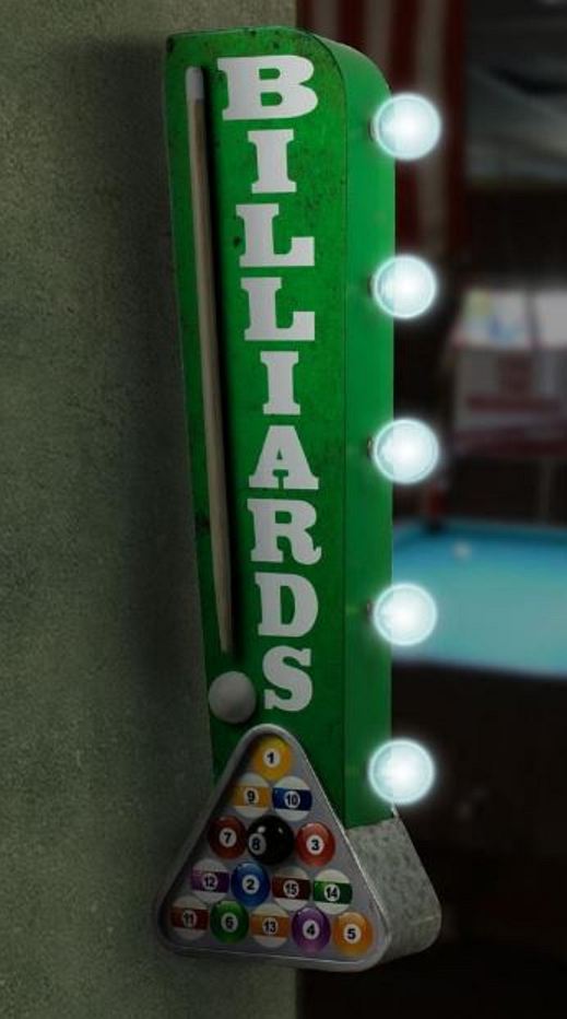 Billiard Leucht Reklame LED